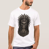 ミッテカシアステカアトル死神スカル Tシャツ (正面)