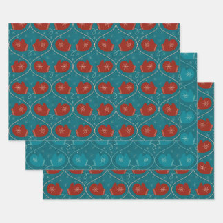 ミッテンスギフトラップ3パック ラッピングペーパーシート