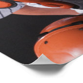 ミットでボールを持っている野球キャッチャー ポスター (角)