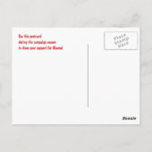 ミットに対する女性 ポストカード (裏面)