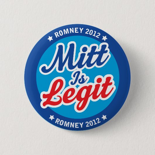 ミットは合法Romney 2012年です 缶バッジ (正面)