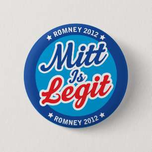 ミットは合法Romney 2012年です 缶バッジ