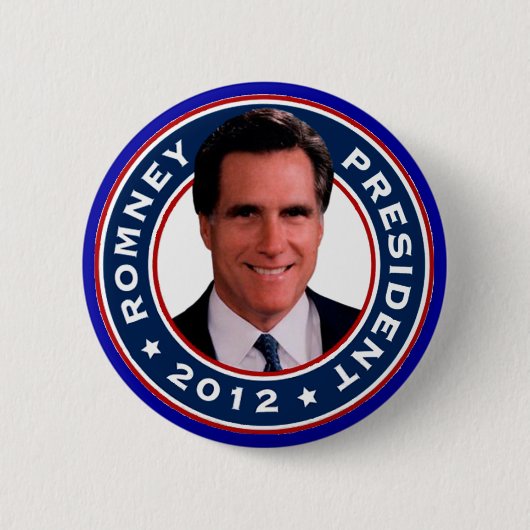 ミット・ロムニーの大統領選挙2012ボタン 缶バッジ (正面)