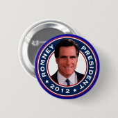 ミット・ロムニーの大統領選挙2012ボタン 缶バッジ (正面&裏面)