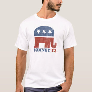 ミット・ロムニー2012の共和党員象(ヴィンテージ) Tシャツ