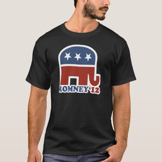 ミット・ロムニー2012の共和党員象 Tシャツ (正面)