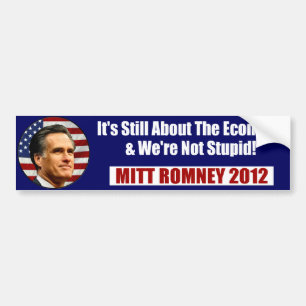 ミットROMNEY私達は愚かではないです バンパーステッカー