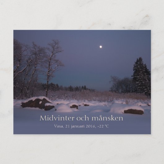 ミッドウィンターと月光 ヴァーサ ヴァーサ フィンランド CC0827 ポストカード (正面)