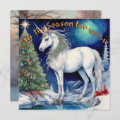 ミッドウィンター・マジック、季節のグリーティング カスタマイズ可能 シーズンカード (正面/裏面)