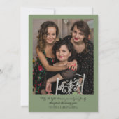 ミッドウィンター ムーン フォト フラット ホリデー カード (裏面)