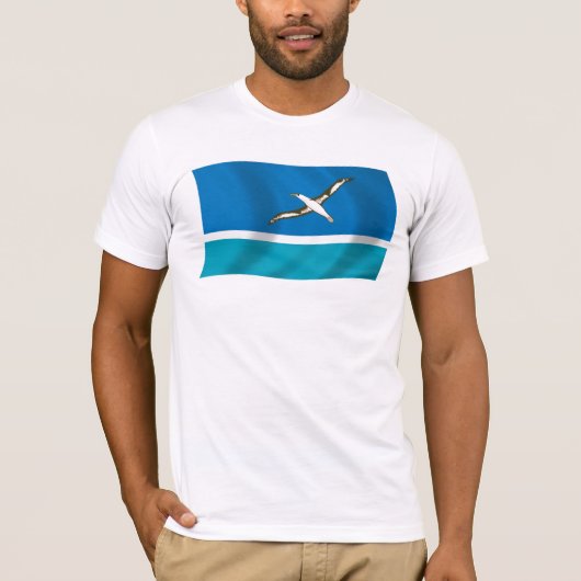 ミッドウェイ島の旗シャツ Tシャツ (正面)