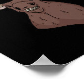 ミッドウェスト魔法クリーニングバカモース顔おもしろいHun ポスター (角)