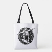 ミッドエアスケートボードをしている伝説的なスケーター トートバッグ (裏面)