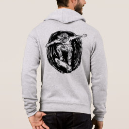 ミッドエアスケートボードをしている伝説的なスケーター パーカ