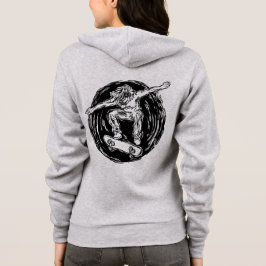 ミッドエアスケートボードをしている伝説的なスケーター パーカ