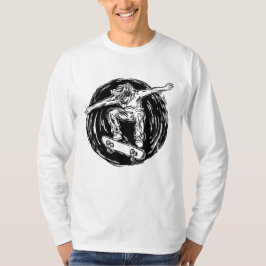 ミッドエアスケートボードをしている伝説的なスケーター Tシャツ