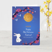 ミッドオータムフェスティバルムーンケーキグリーティング カード (黄色い花)