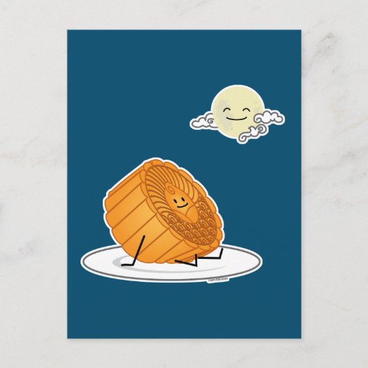 ミッドオータムフェスティバルムーンケーキ月のムーンケーキ過去 ポストカード (正面)