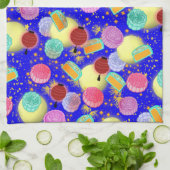 ミッドオータムフェスティバルムーンケーズブルー キッチンタオル (折り畳み)