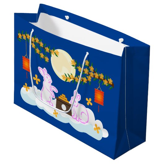 ミッドオータムフェスティバルムーンラビットムーンケーキオスマンサス ラージペーパーバッグ (正面アングル)
