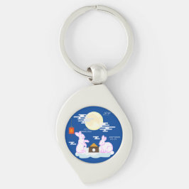 ミッドオータムフェスティバルムーンラビットムーンケーキクラウド キーホルダー