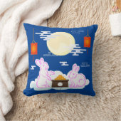 ミッドオータムフェスティバルムーンラビットムーンケーキクラウド クッション (ブランケット)