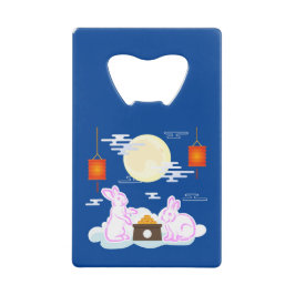 ミッドオータムフェスティバルムーンラビットムーンケーキクラウド クレジットカード栓抜き