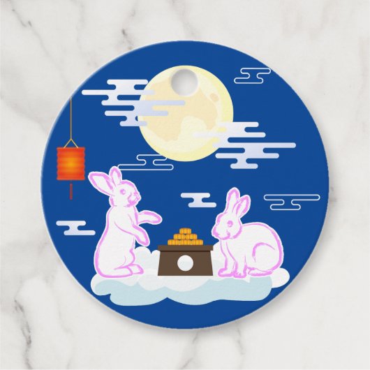 ミッドオータムフェスティバルムーンラビットムーンケーキクラウド フェイバータグ (正面)