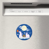 ミッドオータムフェスティバルムーンラビットムーンケーキクラウド マグネット (インサイチュ (食洗機))