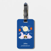 ミッドオータムフェスティバルムーンラビットムーンケーキクラウド ラゲッジタグ (裏面縦)