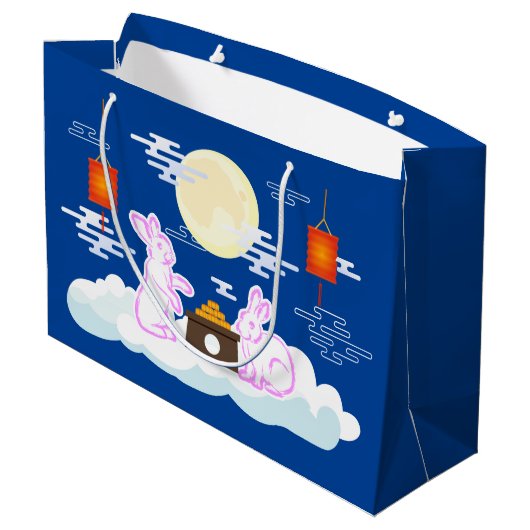 ミッドオータムフェスティバルムーンラビットムーンケーキクラウド ラージペーパーバッグ (裏面アングル)