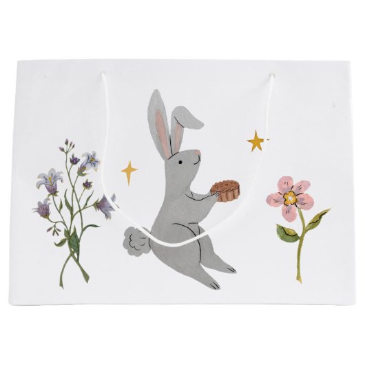 ミッドオータムフェスティバル |ムーンケーキウサギ抱き枕 ラージペーパーバッグ (正面)