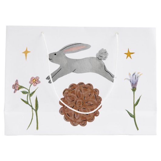 ミッドオータムフェスティバル |ムーンケーキウサギ抱き枕 ラージペーパーバッグ (裏面)