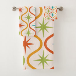 ミッドカラフルセンチュリースターバストオンOgeeパターン バスタオルセット