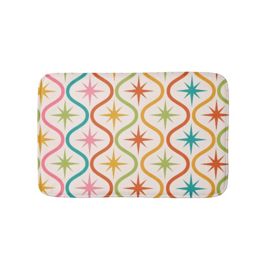 ミッドカラフルセンチュリースターバストオンOgeeパターン バスマット (正面)