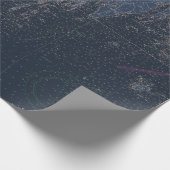 ミッドコーストメイン航海の海岸線の地図 ラッピングペーパー (角)