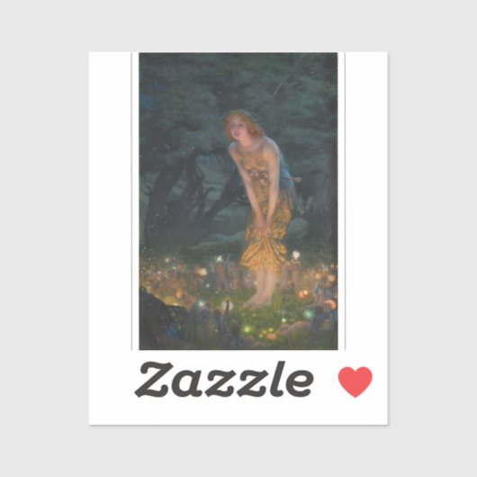 ミッドサマーイブEdward Robert Hughes妖精ファンタジー シール (シート)