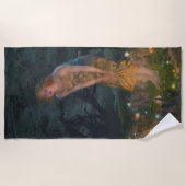 ミッドサマーイブEdward Robert Hughes妖精ファンタジー ビーチタオル (正面)