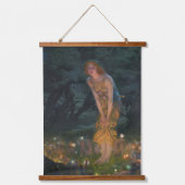 ミッドサマーイブEdward Robert Hughes Fairiesファンタジー 吊り下げ型タペストリー (正面)