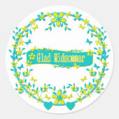 ミッドサマーシンボルスウェーデンディナープレート ラウンドシール (正面)