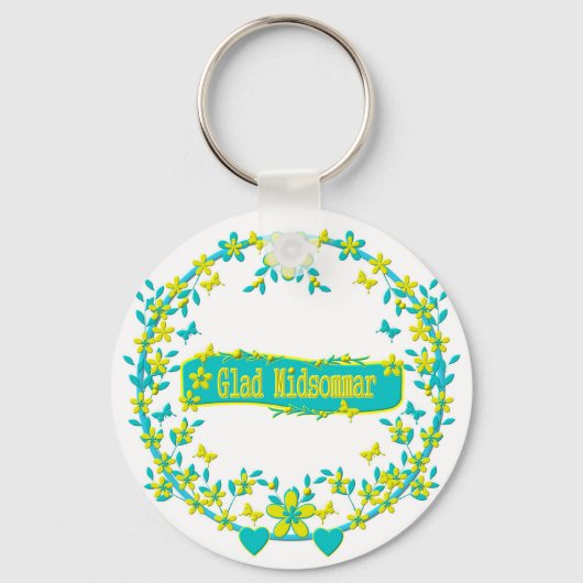 ミッドサマーシンボルスウェーデン キーホルダー (正面)