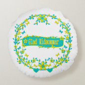 ミッドサマーシンボルスウェーデン ラウンドクッション (裏面)