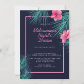 ミッドサマーナイトズドリームネオントロピカル誕生日 招待状 (正面)