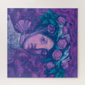 ミッドサマーハット、サマーファンタジーシュールポートレートアート ジグソーパズル (横)