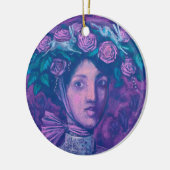 ミッドサマーハット、サマーファンタジーシュールポートレートアート セラミックオーナメント (左)