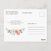 ミッドサマーピーチパステルピンクのカレンダー日付を保存 ポストカード (裏面)