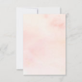 ミッドサマーピーチパステルピンクフローラブライダルシャワー サンキューカード (裏面)