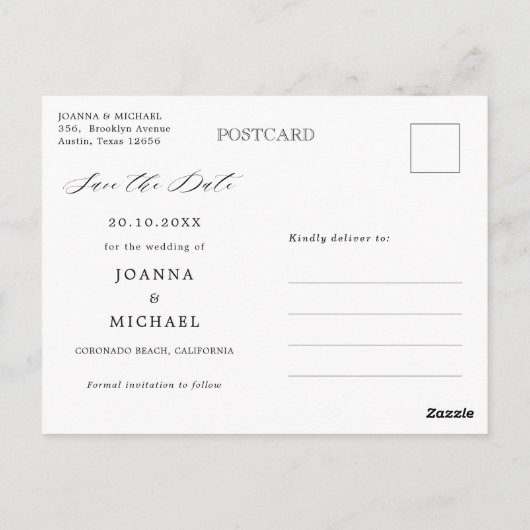 ミッドサマーピーチパステルピンクフローラ保存日 ポストカード (裏面)