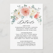 ミッドサマーピーチパステルピンク結婚フローラズ詳細 エンクロージャーカード (正面)