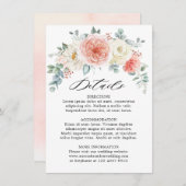 ミッドサマーピーチパステルピンク結婚フローラズ詳細 エンクロージャーカード (正面/裏面)
